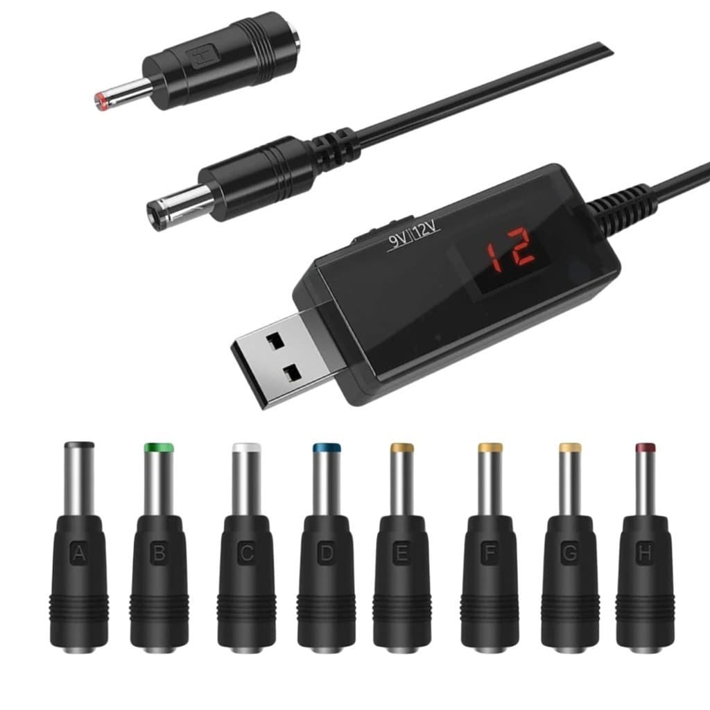 Kit Cabo Conversor de Tensão 5v P/ 9v/12v Led (C/ 8 Pontas) steep up 5v para 9 ou 12v