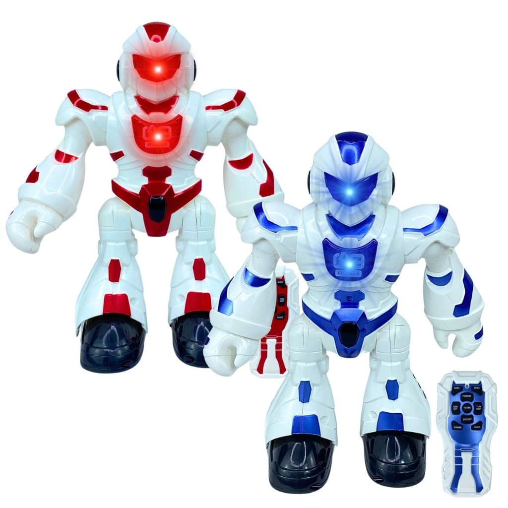 Robô Brinquedo Infravermelho Dança Gira Se Movimenta C/ Sons & Luz Vermelho - Castela