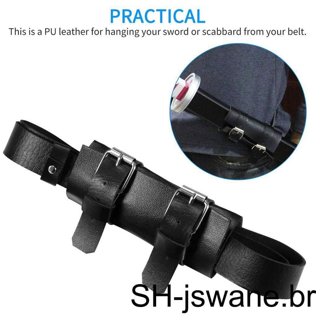 Espada Cinto De Cintura Ornamento Cosplay Costume Propulsor Organizador coldre de cinto de couro de rapier de couro port