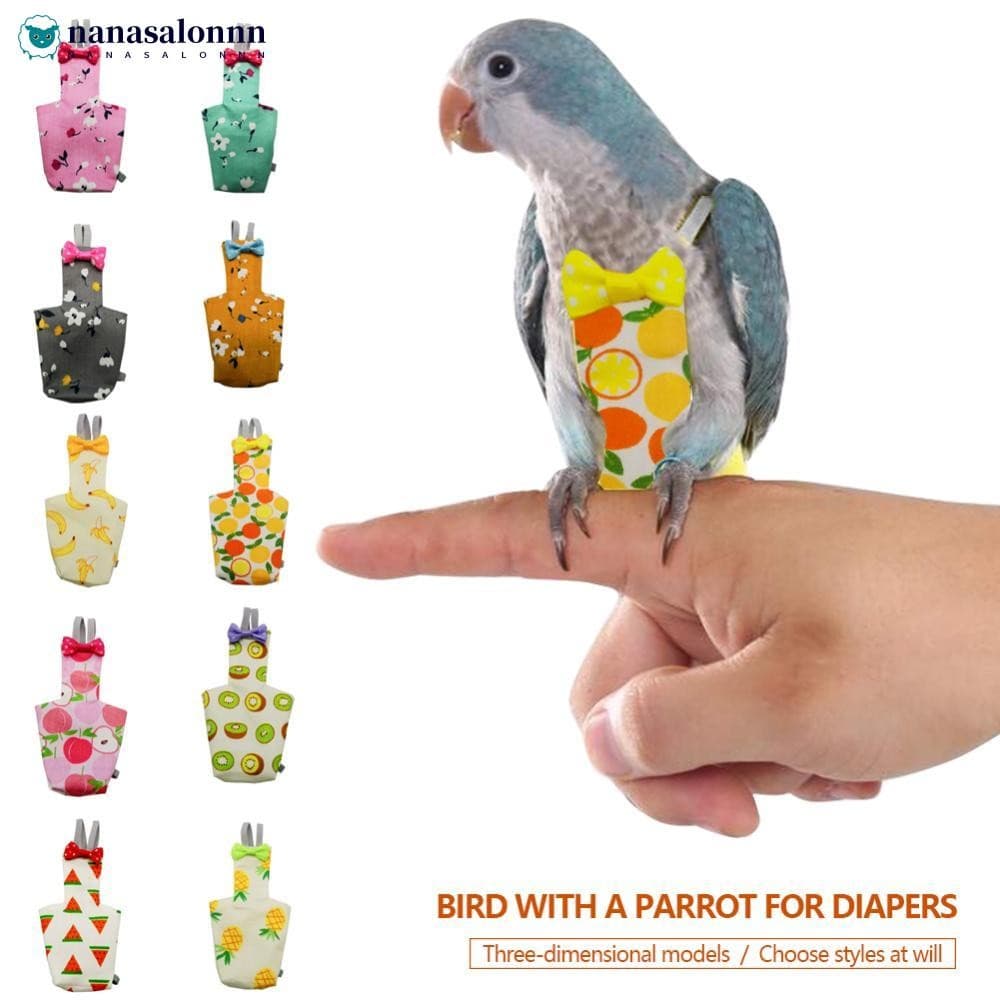 Fralda De Papagaio Para Voo , Roupa Pássaros , Periquito , Pombo , Médio E Grande , Pássaro De Estimação