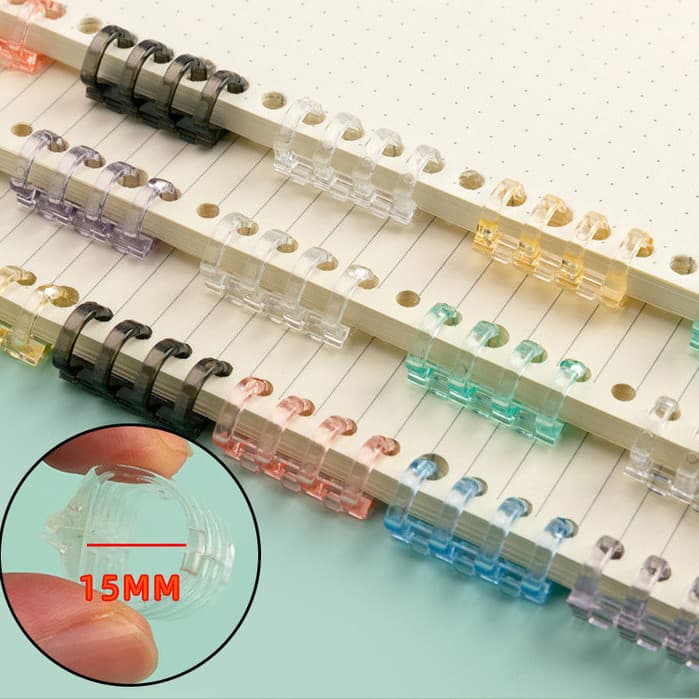 Colorido 4 Furos Plástico Segmentado Clip Book File Criativo