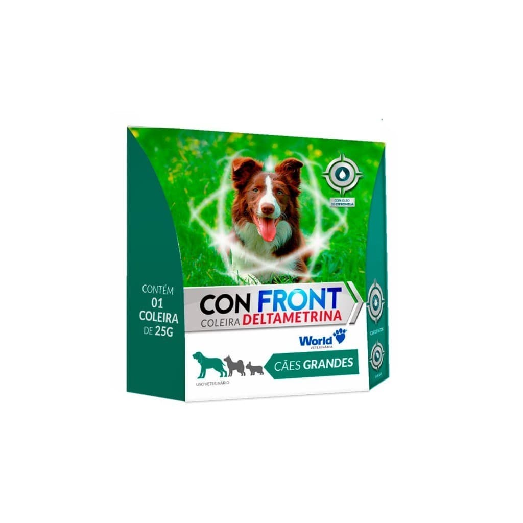 Coleira Antipulgas Para Cães G ConFront 25g World