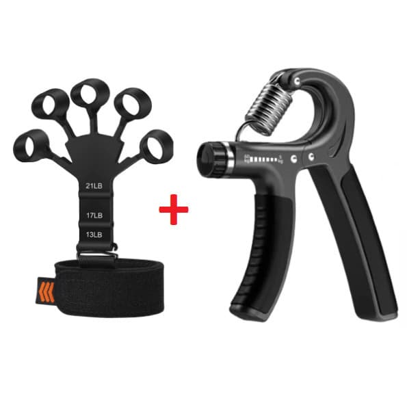Kit Hand Grip e ou Flexor de Dedos Punho Ajustável Fisioterapia Exercício para Mãos