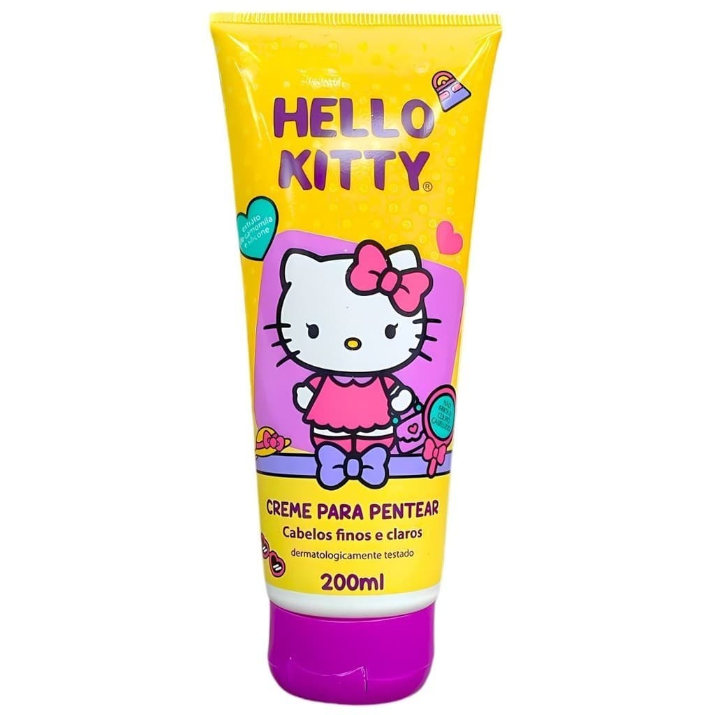 Creme De Pentear Para Cabelos Finos E Claros Hello Kitty 200 ml Cia da Natureza