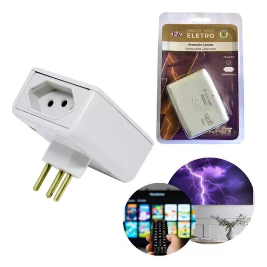 Protetor para Eletrodomésticos em Geral Contra Raios Surtos Picos de Energia Oscilações de Rede PW