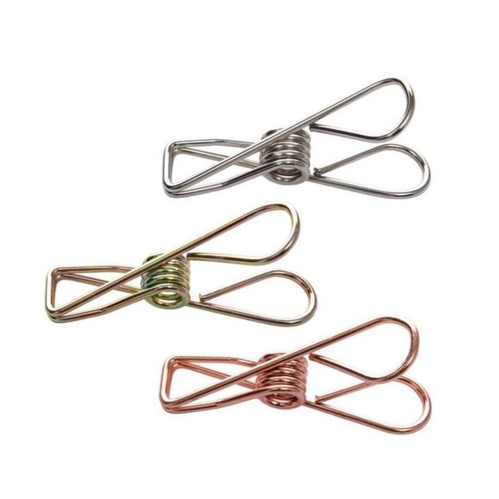 Kit 12 Prendedores Pregadores De Metal