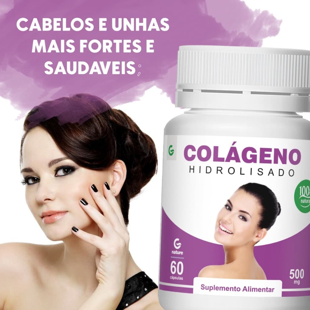 Colágeno Hidrolisado 500mg 60cáps GEnature