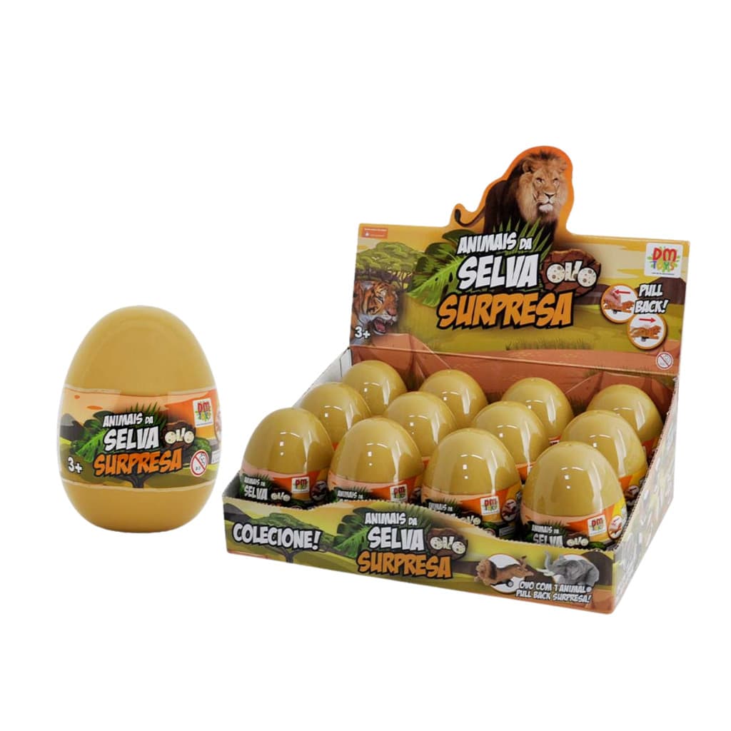 Animais Da Selva Pull Back Ovo Surpresa Sortidos Brinquedo Divertido Crianças Sorte Presente