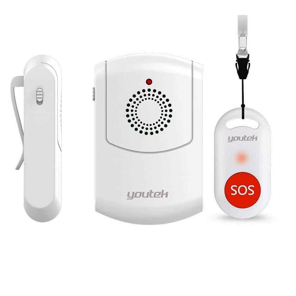 Campainha Alarme SOS Idosos Sem Fio Vibração Gravida