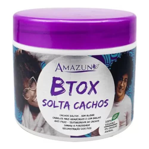 Btox Capilar Amazun - Cabelos Caheados ou Crespos  Anti Frizz e Brilho 500g