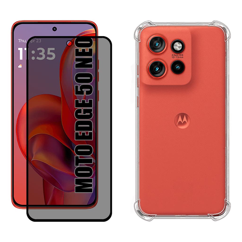 Capa Case Capinha Anti Impacto Compatível Com Motorola Moto Edge 50 Neo + Película 3D Privacidade