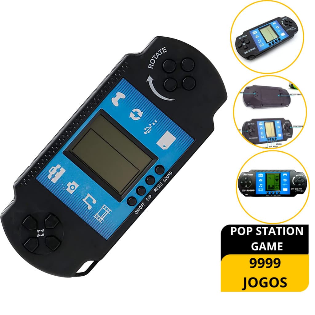 Mini Game Pop Station Retrô com 9999 Jogos Premium