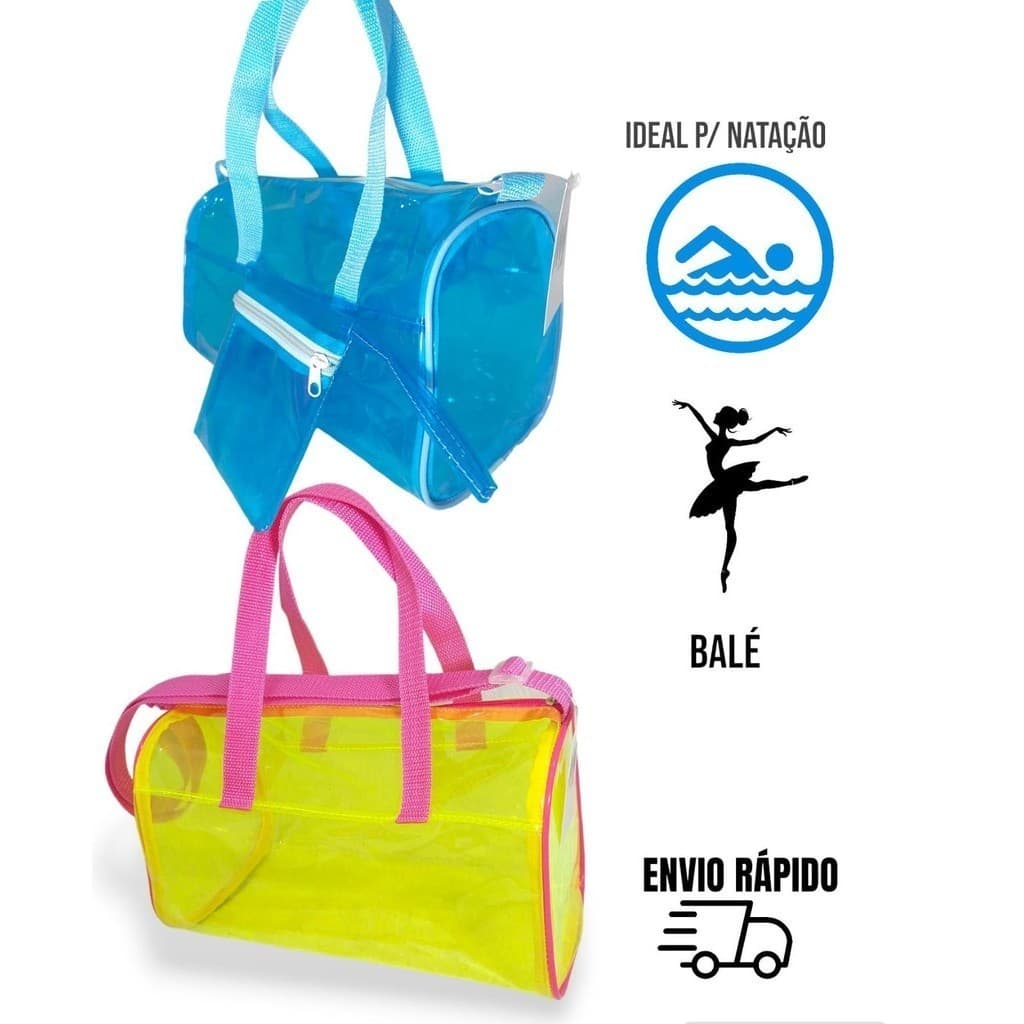 Bolsa Mala Maleta Piscina Praia Natação Balé Treino Yoga Hidroginástica Academia