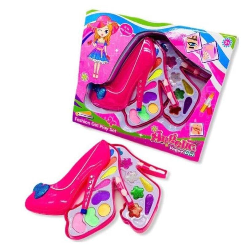 Maquiagem Sapato Infantil Brinquedo Para Meninas kit formato Estojo