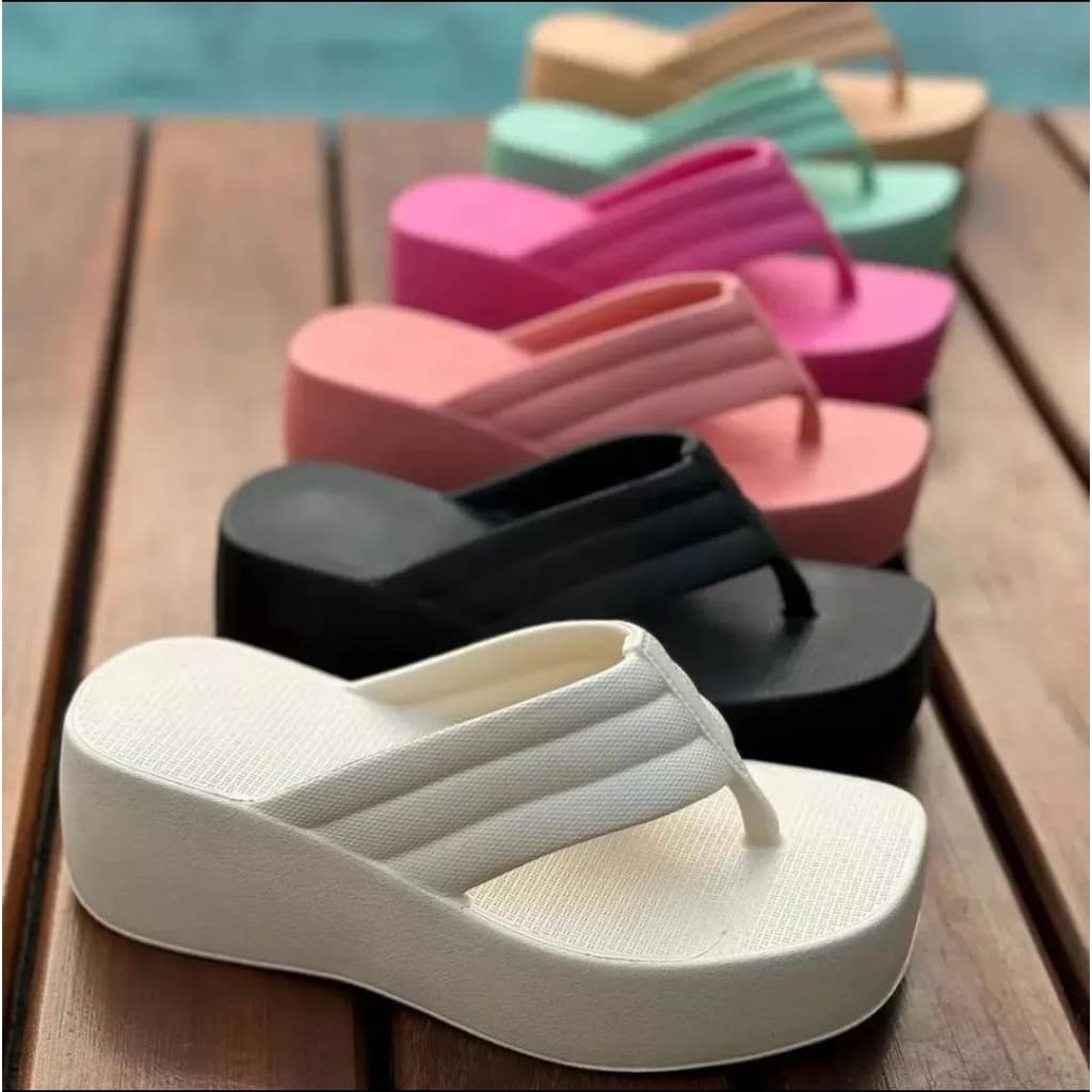 Tamanco Anabela de dedo Ortopedico para Esporao Fascite Plantar Micro Blogueira Chinelo Sandalia