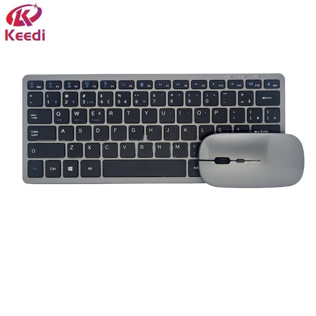Kit Teclado E Mouse Bluetooth Wireless Slim 1000dpi iPad Android IOS