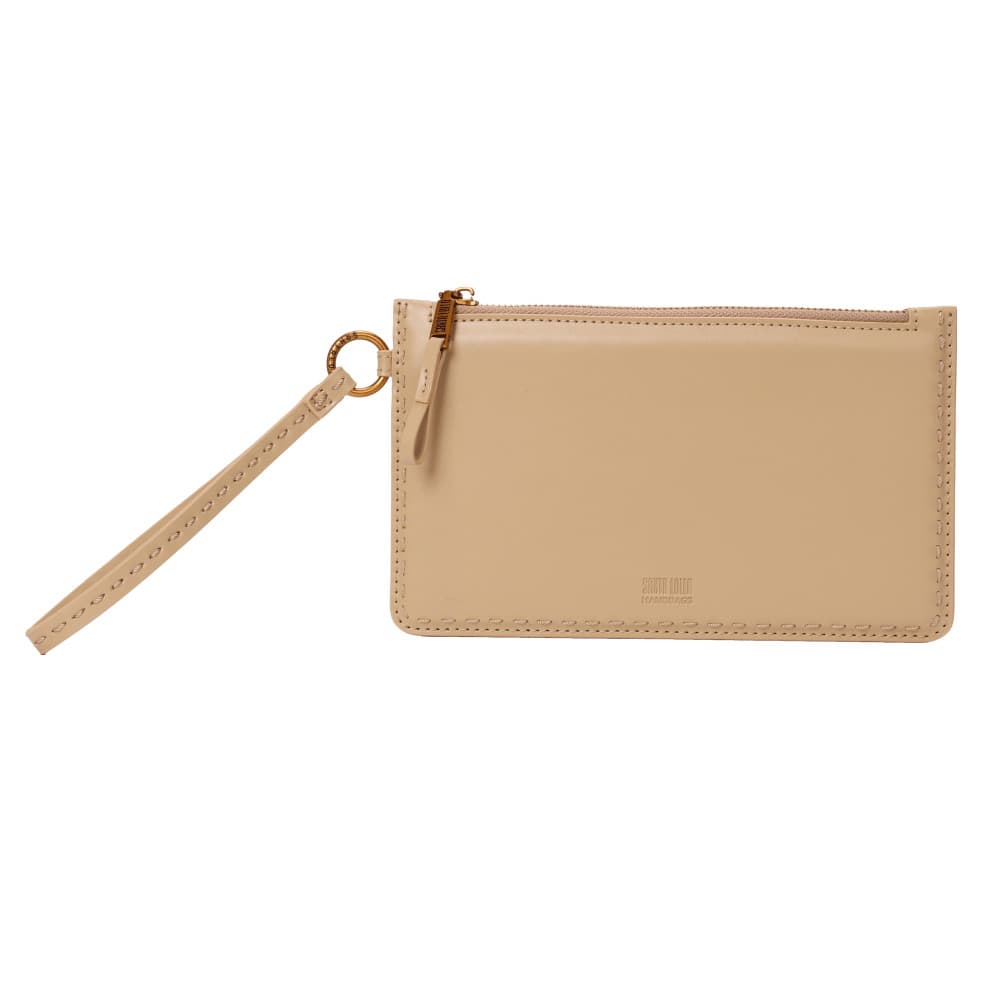 Clutch Santa Lolla Marrom Alça De Mão