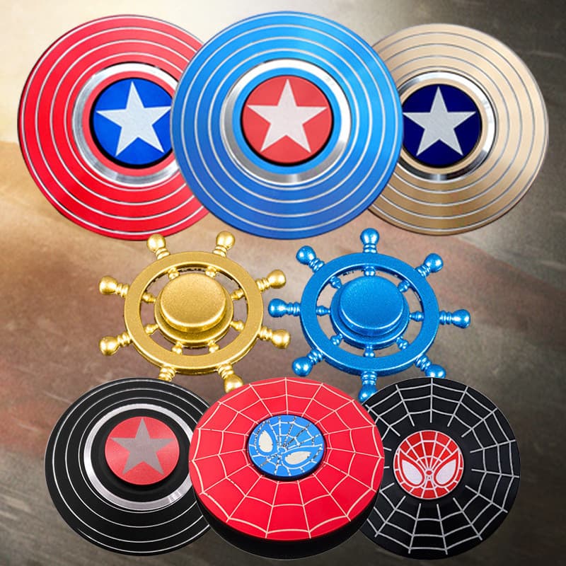 Fidget Metal Spinner Superhero Fast Bearing Finger Giroscópio EDC ADHD Rotação Anti-Tensão Liga De Alumínio
