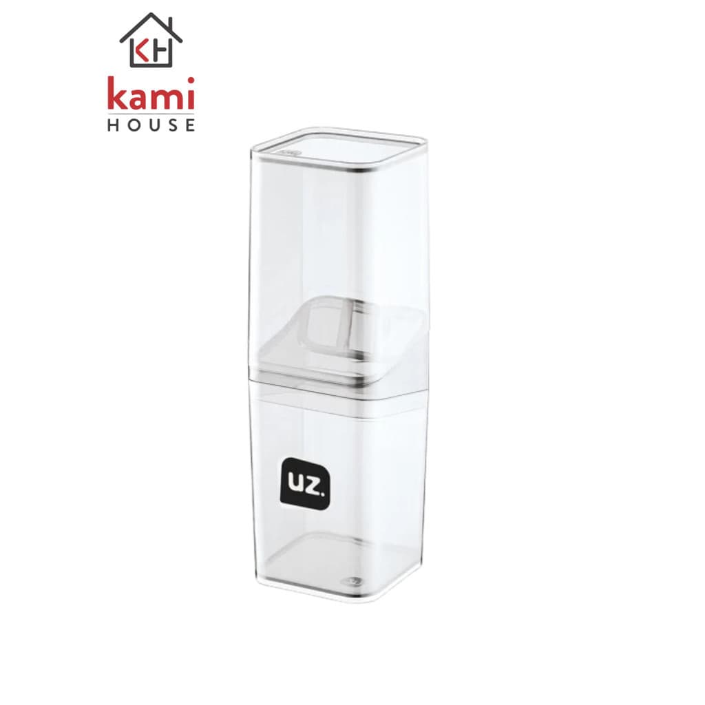 Porta Escova com Tampa Slim Translucido Incolor - UZ