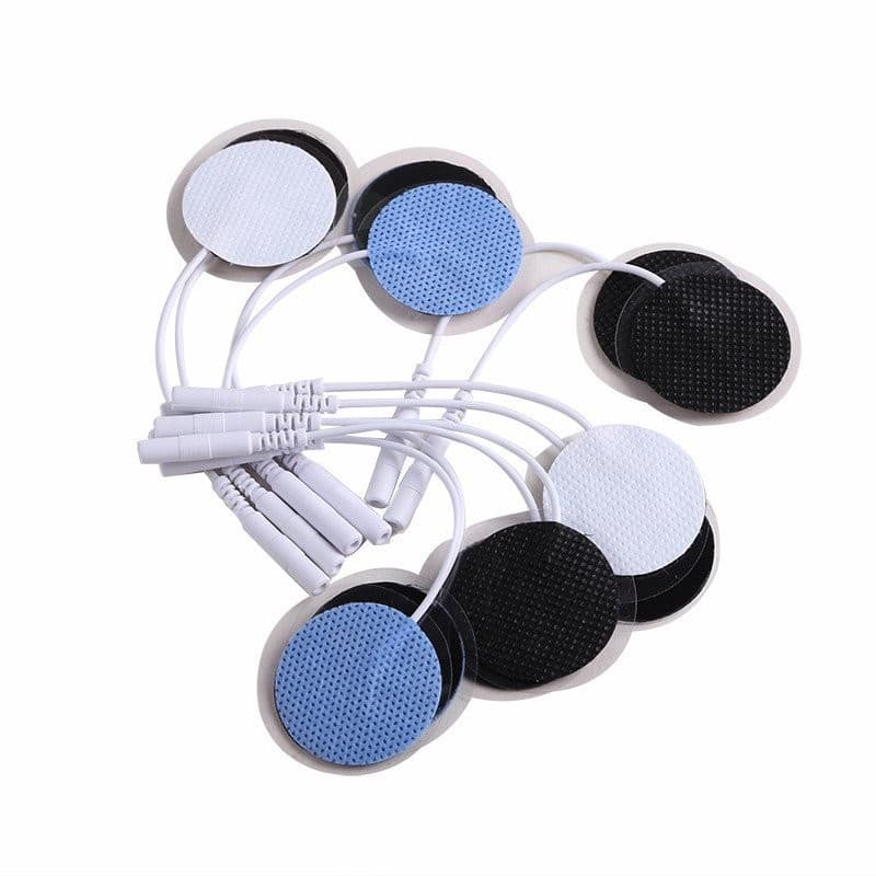10/20/30 Pcs 3.2 Cm Almofadas De Eletrodo Redondo Tecido Não Para Terapia Digital Estimulador Muscular Elétrico Massagem