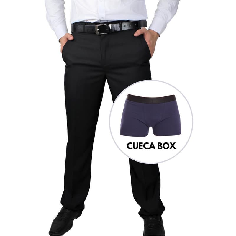 Calça Social Oxford Masculina  + Cueca Box