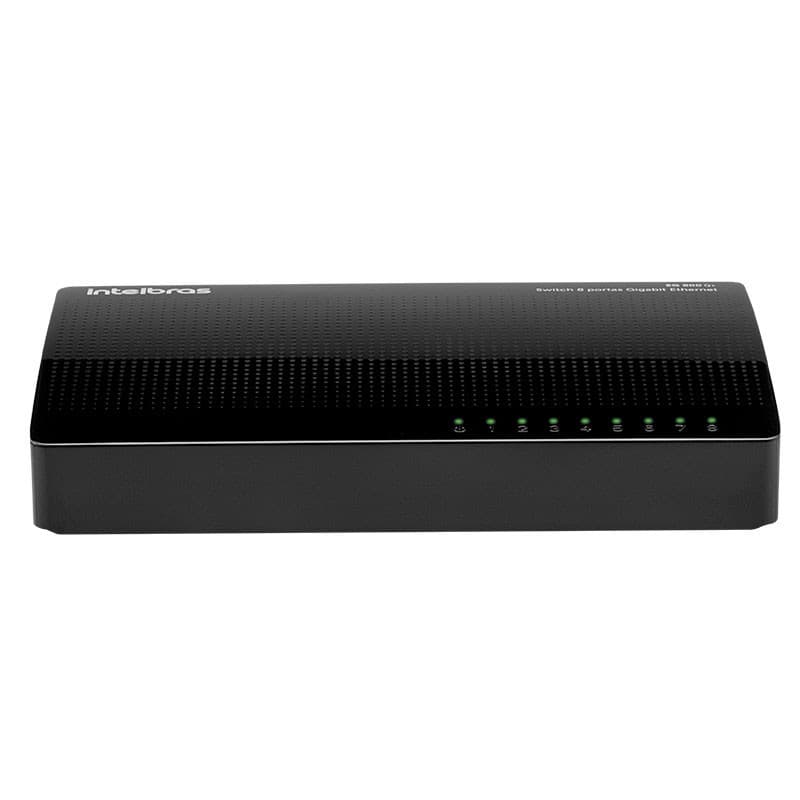 Switch 8 portas Gigabit Ethernet 10/100/1000Mbps SG 800 Q+ Intelbras