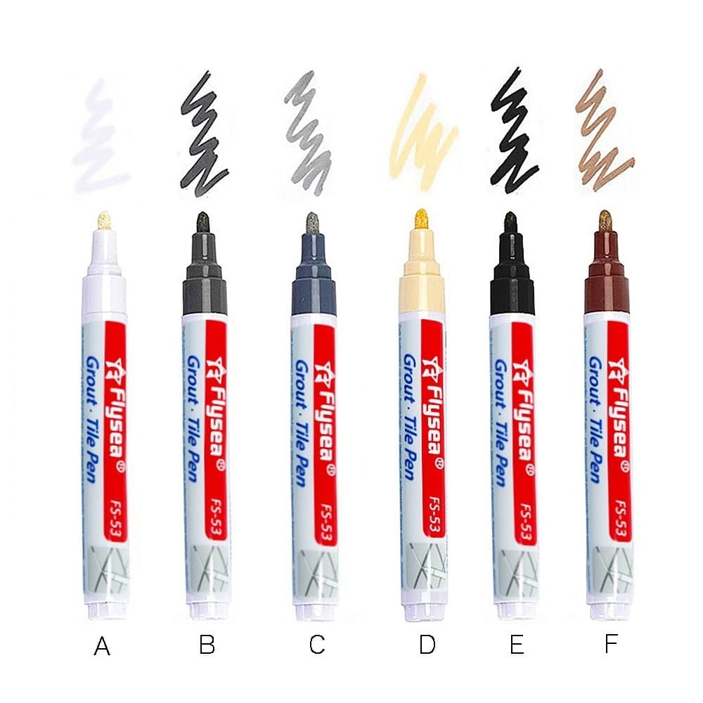 Caneta Pinta rejunte Permanente Cks Porcelanato Azulejo À Prova D'Água Anti Mofo Cor Branco - Bege - Preto - Marrom