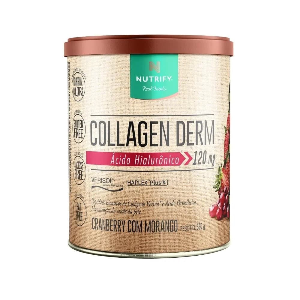 Colageno derm ácido hialurônico 330g - cranberry com morango