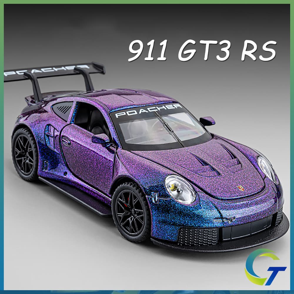 1 : 32 Porsche 911 GT3 RS Diecast Toys Modelo De Carro Carros Coleção De Brinquedos De Liga Presente Para Meninos E Cria