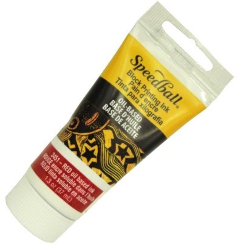 Tinta Óleo de Xilogravura 37ml Speedball 3451 Vermelha