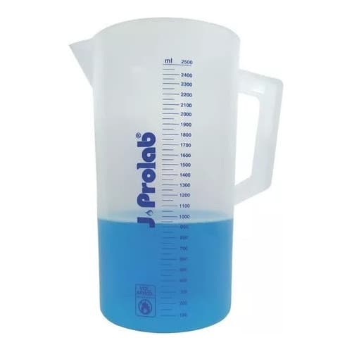 Copo Dosador Medidor 2,5 Litros Jarra Alça Plástico Graduado