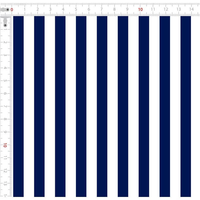 Tecido Tricoline Listrado Peri Marinho, 100%Alg 50cm x 1,50m