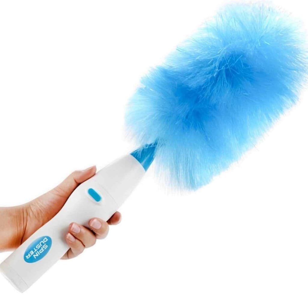 Espanador De Pó Elétrico Cabo Extensível Rotativo Multifuncional Escova Limpeza Portátil Ajustável