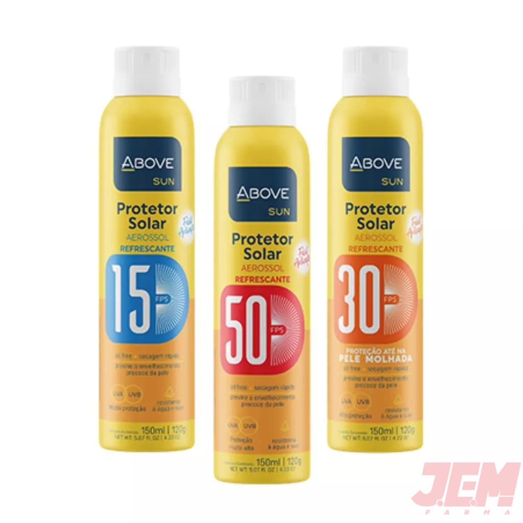 Protetor Solar Above Aerosol 150ml - Selecione sua Proteção (30/50/90)
