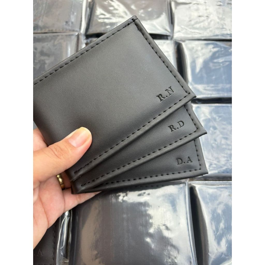 Carteira Masculina Porta Cartão Slim Personalizada Com Iniciais Em Couro Sintetico...