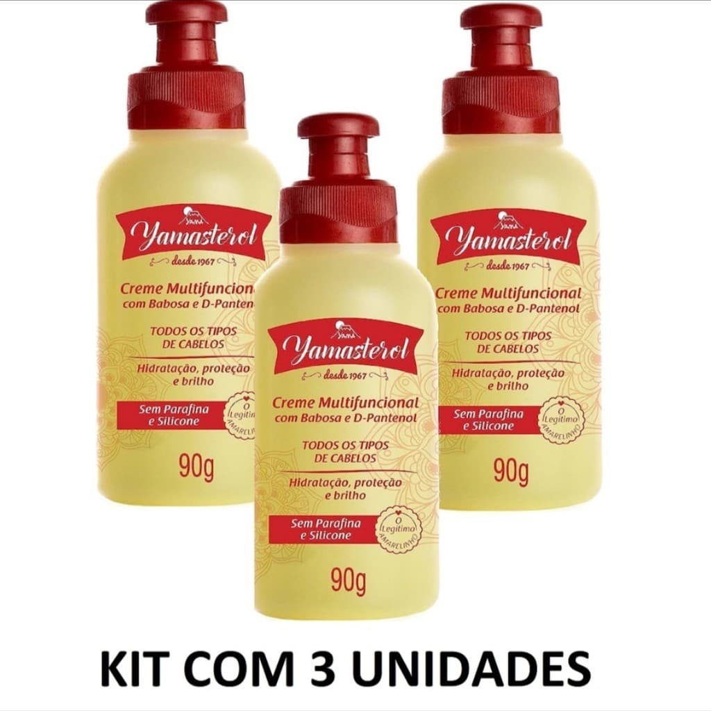 3  Unidades De Yamasterol Creme Multifuncional Com Babosa 90g - Yamá