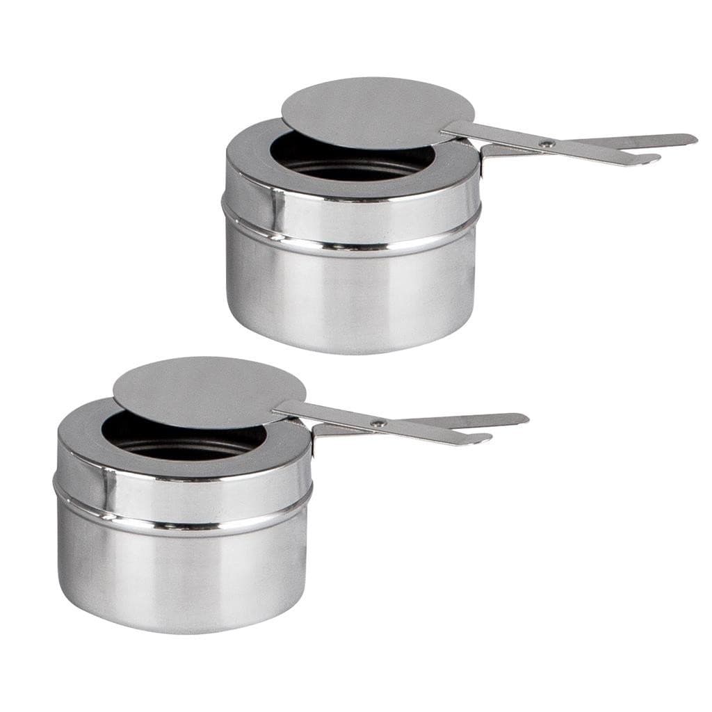 Fogareiro Acendedor Espiriteira Inox 2pc p/ Rechaud e Fondue