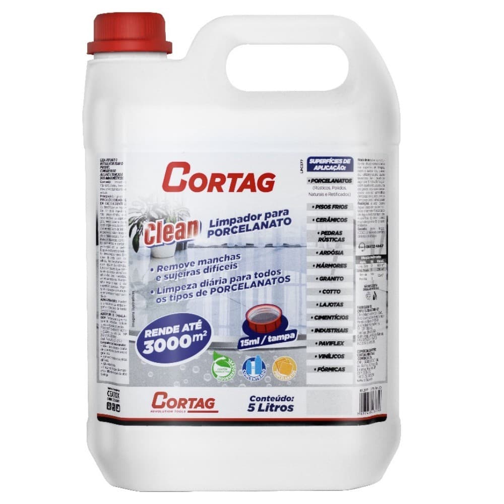 Limpa porcelanato 5 litros - 61377 Cortag