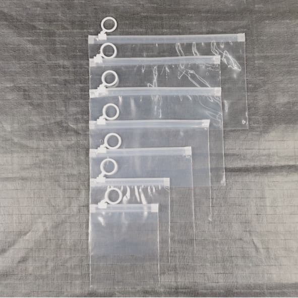 (10 Peças) Saco de Armazenamento Transparente em PE com Anel de Zíper 9411