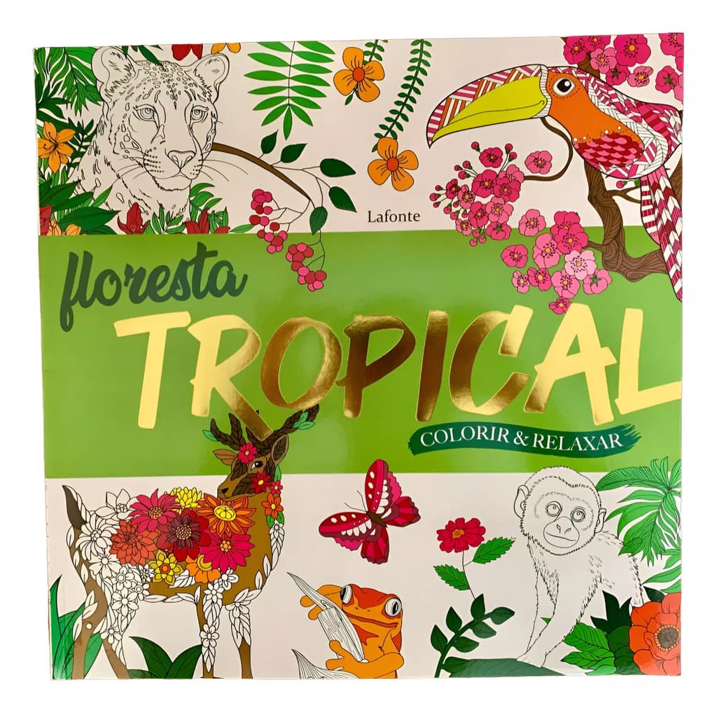 Livro Para Colorir Antiestresse : Floresta Tropical (novo)