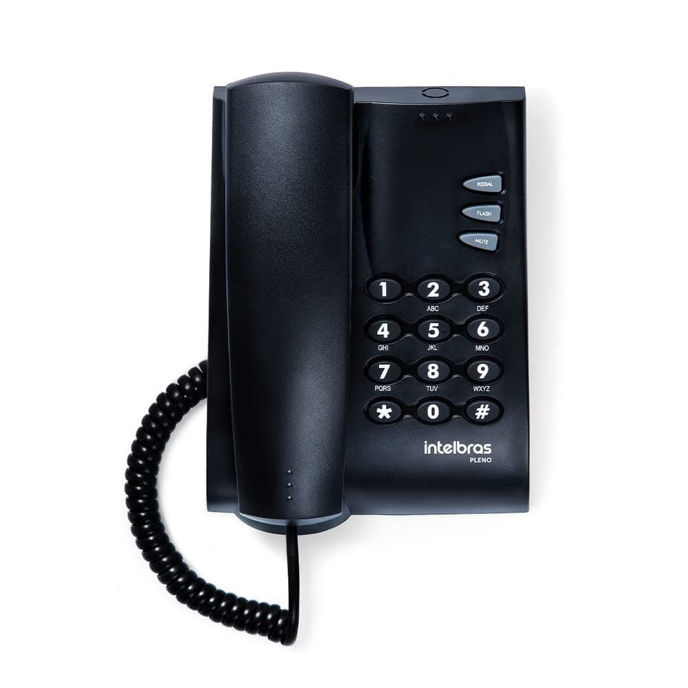 Telefone com fio Pleno Preto Intelbras