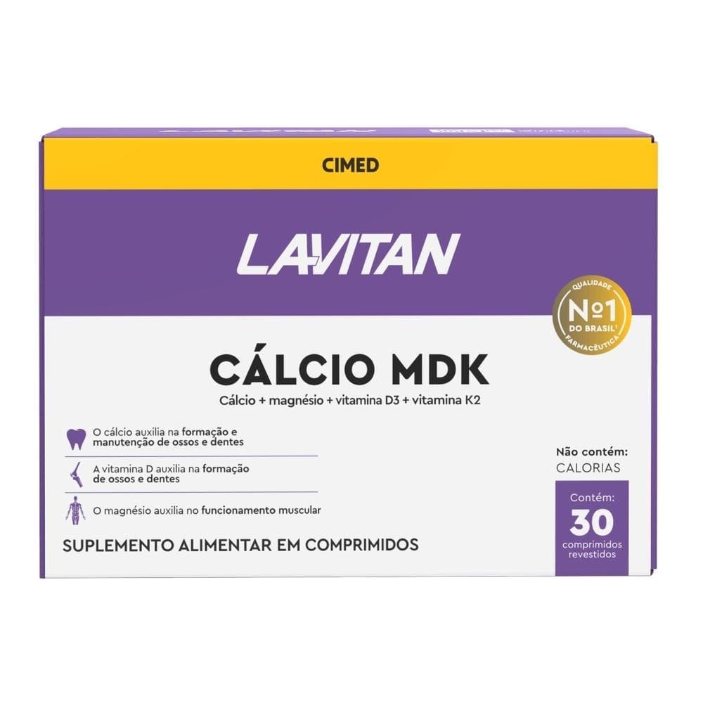 Lavitan Cálcio MDK 30 Comprimidos