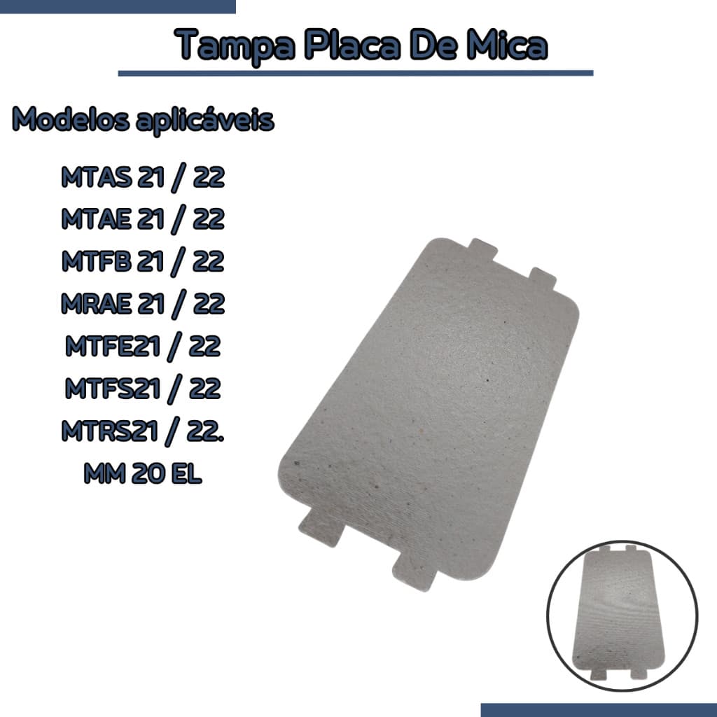 Placa guia de ondas Tampa De Mica Para Micro-ondas Midea Mtfb21/22 Mrae21/22 Mtrs21/22
