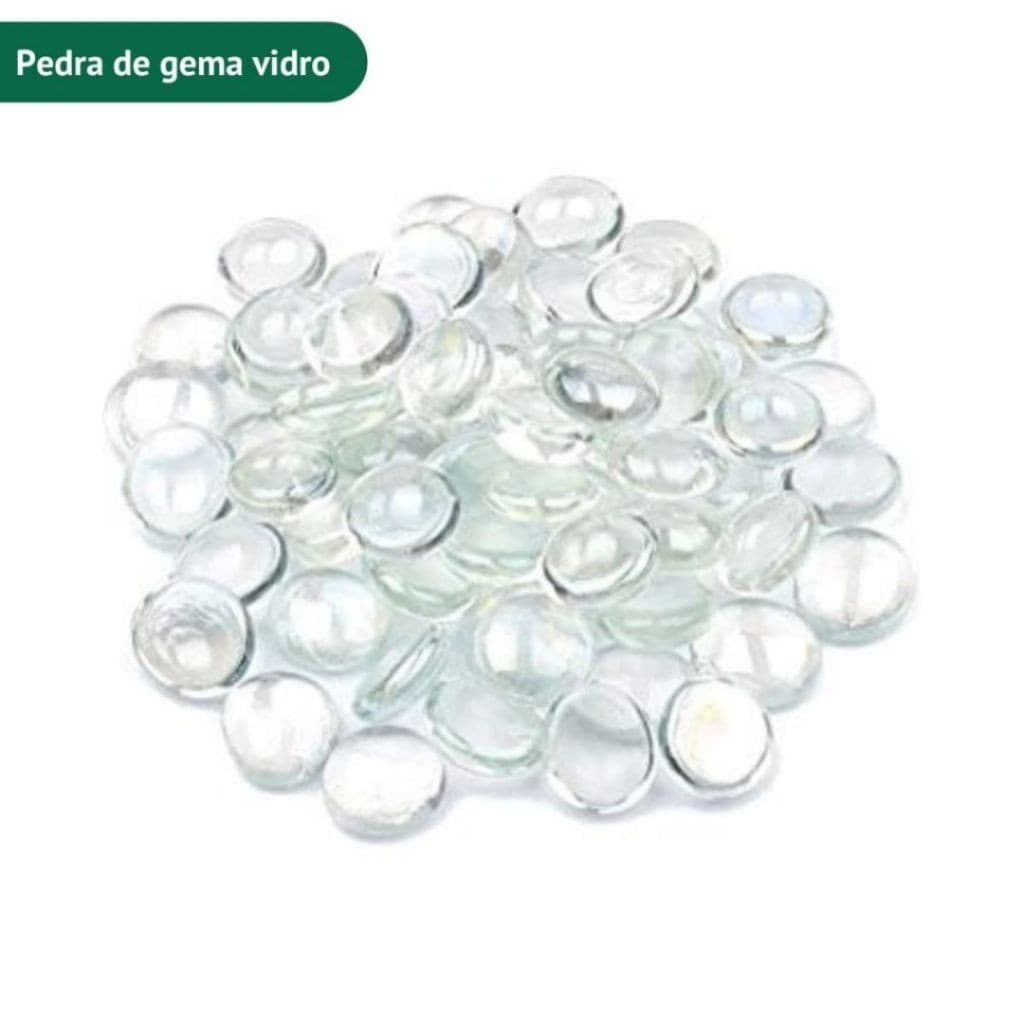 2 pacote Gema Vidro Pedra Aquário Transparente Decoração