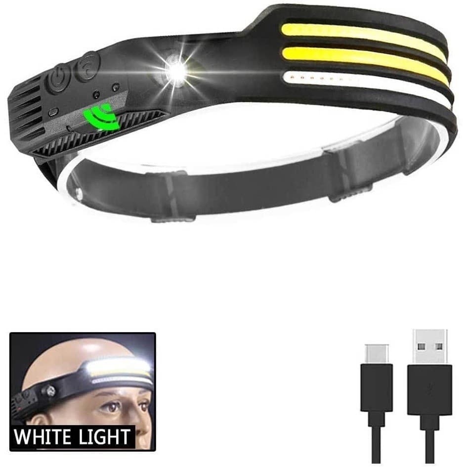 LANTERNA DE CABEÇA PROVA D'AGUA RECARREGÁVEL ACAMPAMENTO CAMINHADA PESCA CICLISMO E CORRIDA