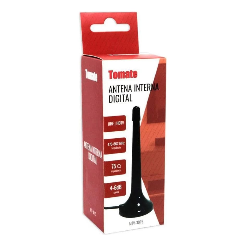 Antena Interna Digital Tv Digital Hdtv Dtv 3m Tomate Mtv 3015