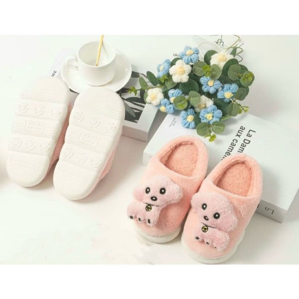 Pantufa de Ursinho Chinelo De Casa Feminina Menina Pelúcia Confortável Inverno infantil