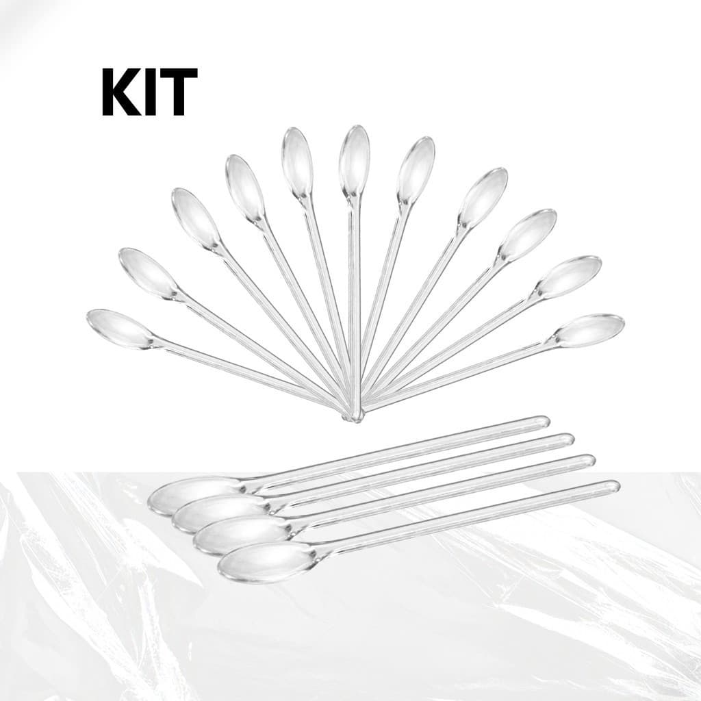 Kit Mini Colher Transparente Descartável para Brigadeiro Doces 200 a 600un. Festa  Aniversário