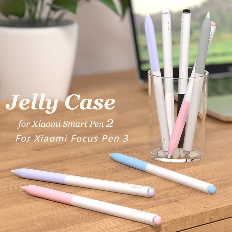 Soft Silicone Protective Case for Xiaomi Focus Pen 3 Smart Pen 2 Gen Anti-Scratch Casing Candy Color Touch Pencil Cover
