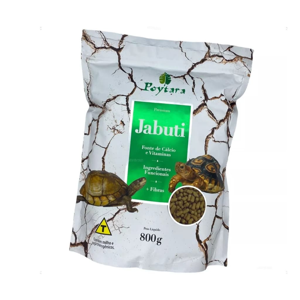 Ração Jabuti Premium Para Répteis Terrestres Poytara 800g